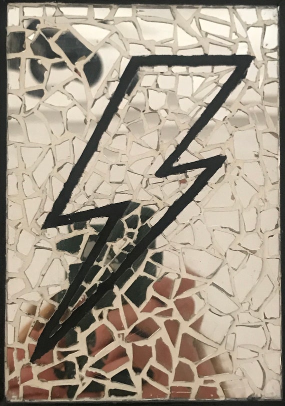 Blitz Bolt Spiegel Mosaik Wandkunst David Bowie Ziggy Etsy