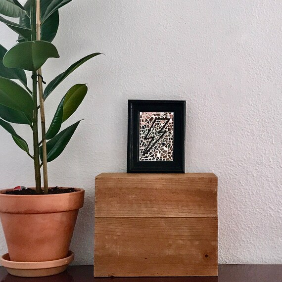 Blitz Bolt Spiegel Mosaik Wandkunst David Bowie Ziggy Etsy