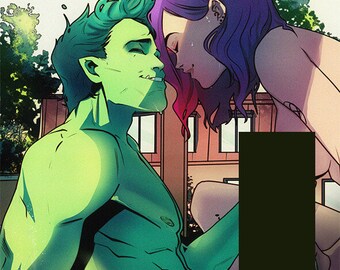 Beast Boy And Raven Etsy