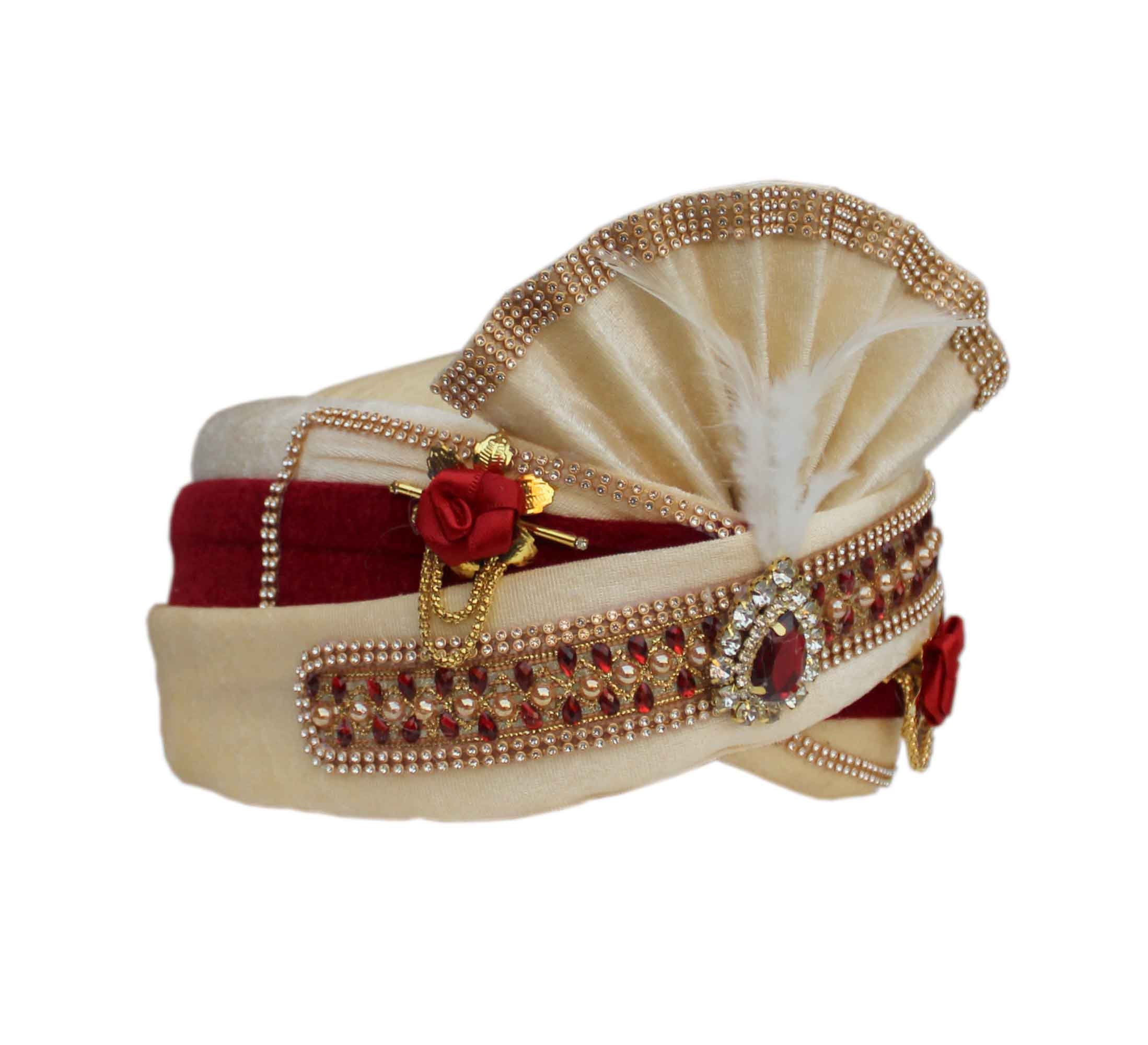 Indian Men Turban for Wedding, Safa for Groom, Velevt Men Pagri Safa ...