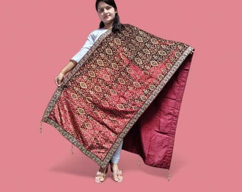 Dupatta/Châle en velours pour femmes, mariage Dupatta/Châle pour femmes, mariage indien, châle en velours pour femmes ethniques