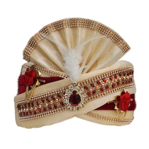 Indian Men Turban For Wedding, Safa for Groom, Velevt Men Pagri Safa for Indian Groom, Indian wedding Safa (Multi Color)