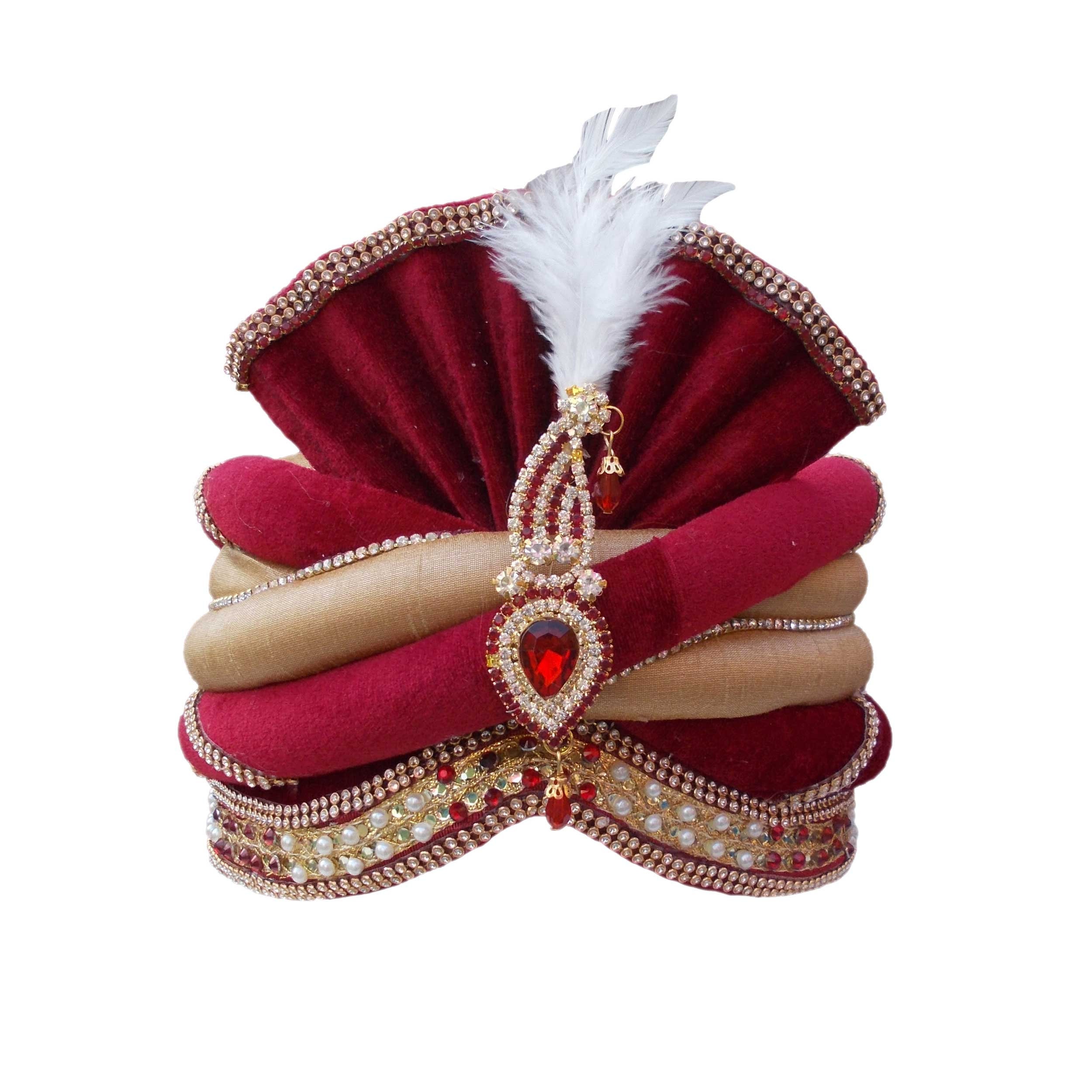 Indian Men Turban for Wedding Royal Indian Maharaja Silk