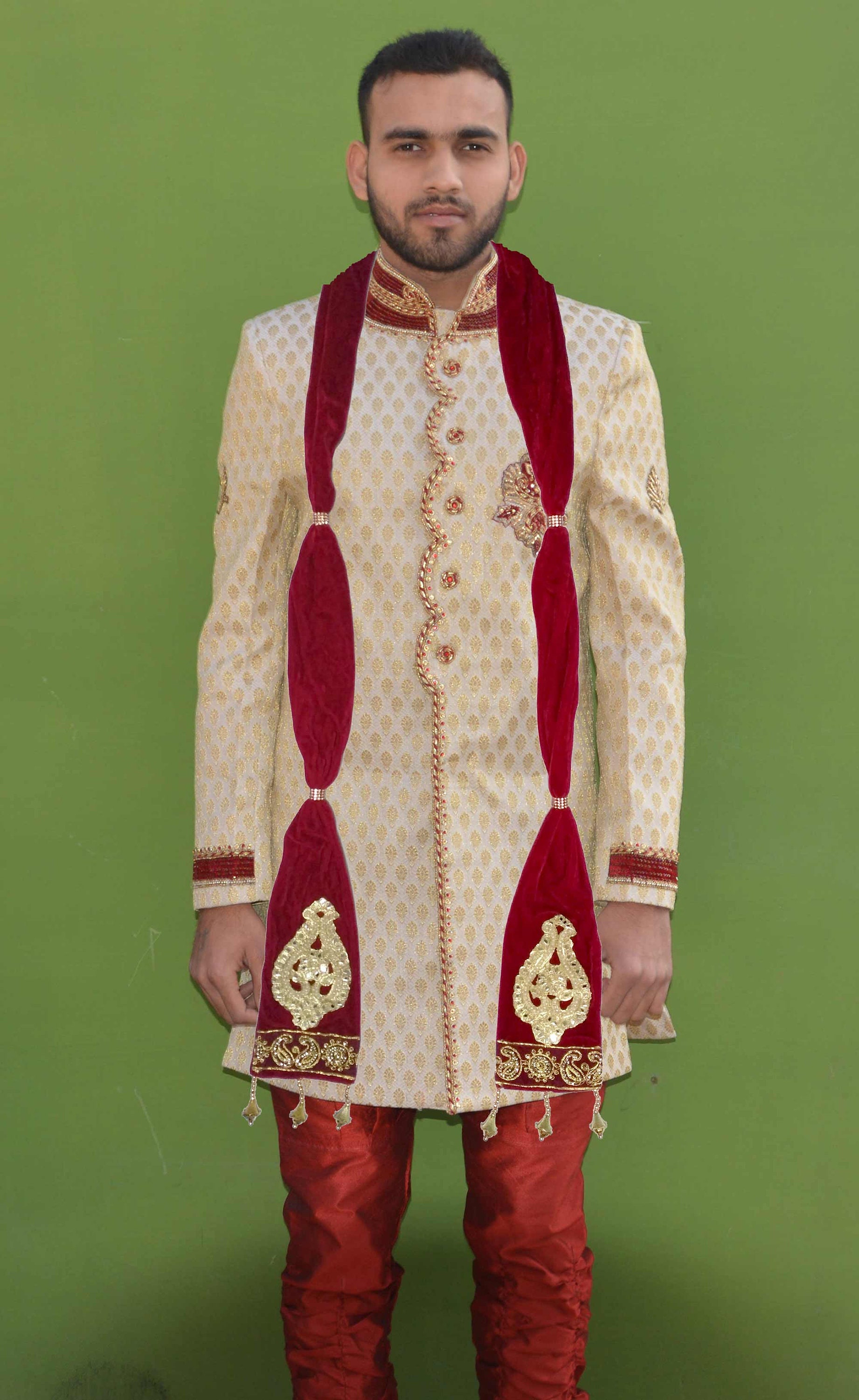 Men Scarves Indian Wedding Stole Handmade Traditional Groom Etsy