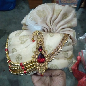 Rajasthani Jodhpuri Safa Turban Headwear Hat Cap Ethnic Indian Pagri for Men, Size - 20 Inch - Choose your design