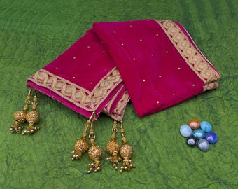 Châle Rani Velvet Dupatta pour hommes - Châle à pampilles style Jodhpuri