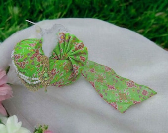 Turban/Pagri du marié Dulha pour mariage indien, marié Pagdi, multicolore (taille : 22 pouces à 22,5 pouces) - Choisissez votre modèle