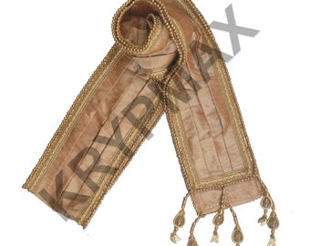 Echarpes de mariage indiennes pour homme, faites main Sherwani Groom Dupion en soie plissé dupatta, 2,5 mètres de long (couleur au choix)
