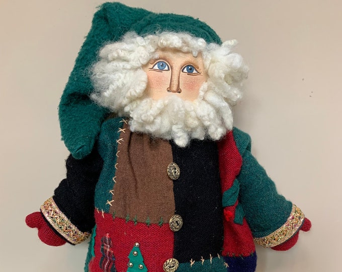 House of Hatten Handmade Soft Body Santa Doll Etsy