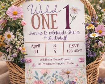 Wild One First Birthday Wildflower Party Theme