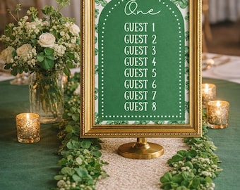 Irish Shamrock Themed Seating Chart