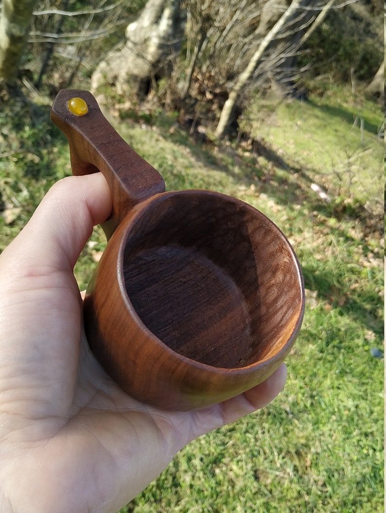 Kuksa En Bois Laponie Finlandaise - Fait Main, Naturel - Tasse à Boire Traditionnelle
