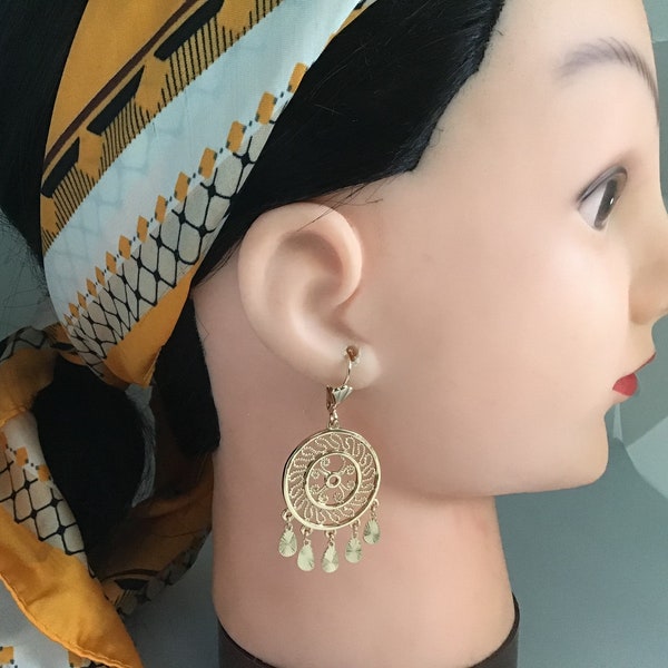 Boucle d’oreille créole savoyarde belle qualité, idee cadeau boucles d’oreille