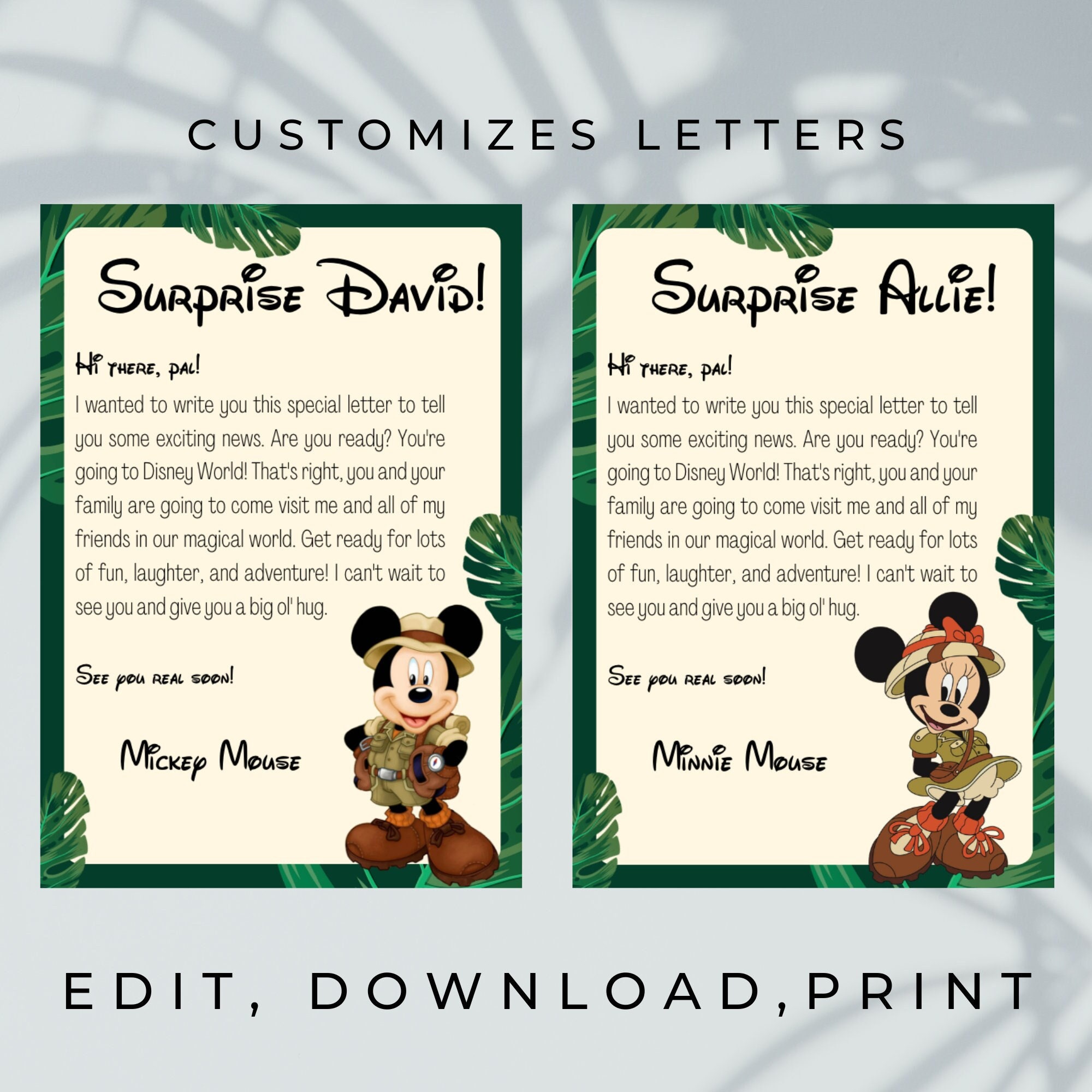 Safari Surprise, Vacation Announcement, Surprise You're Going To