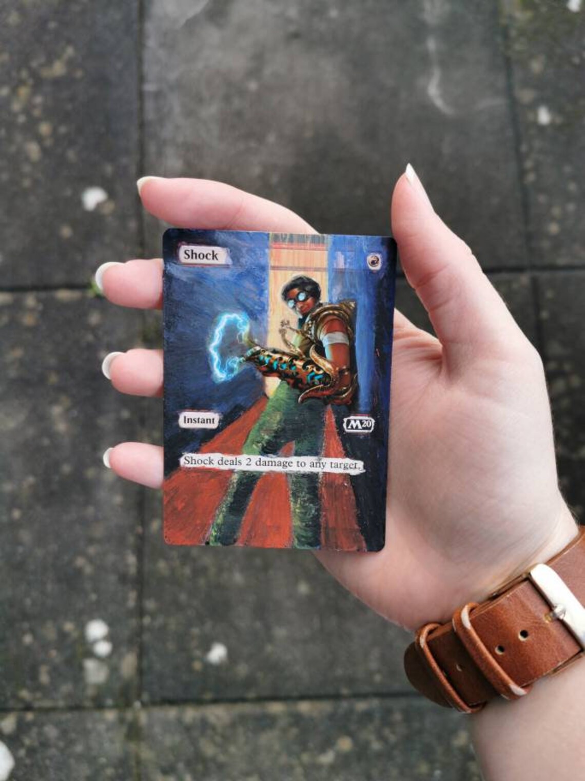 Shock MTG Alteration. Instant Magic the Gathering Card altered Etsy