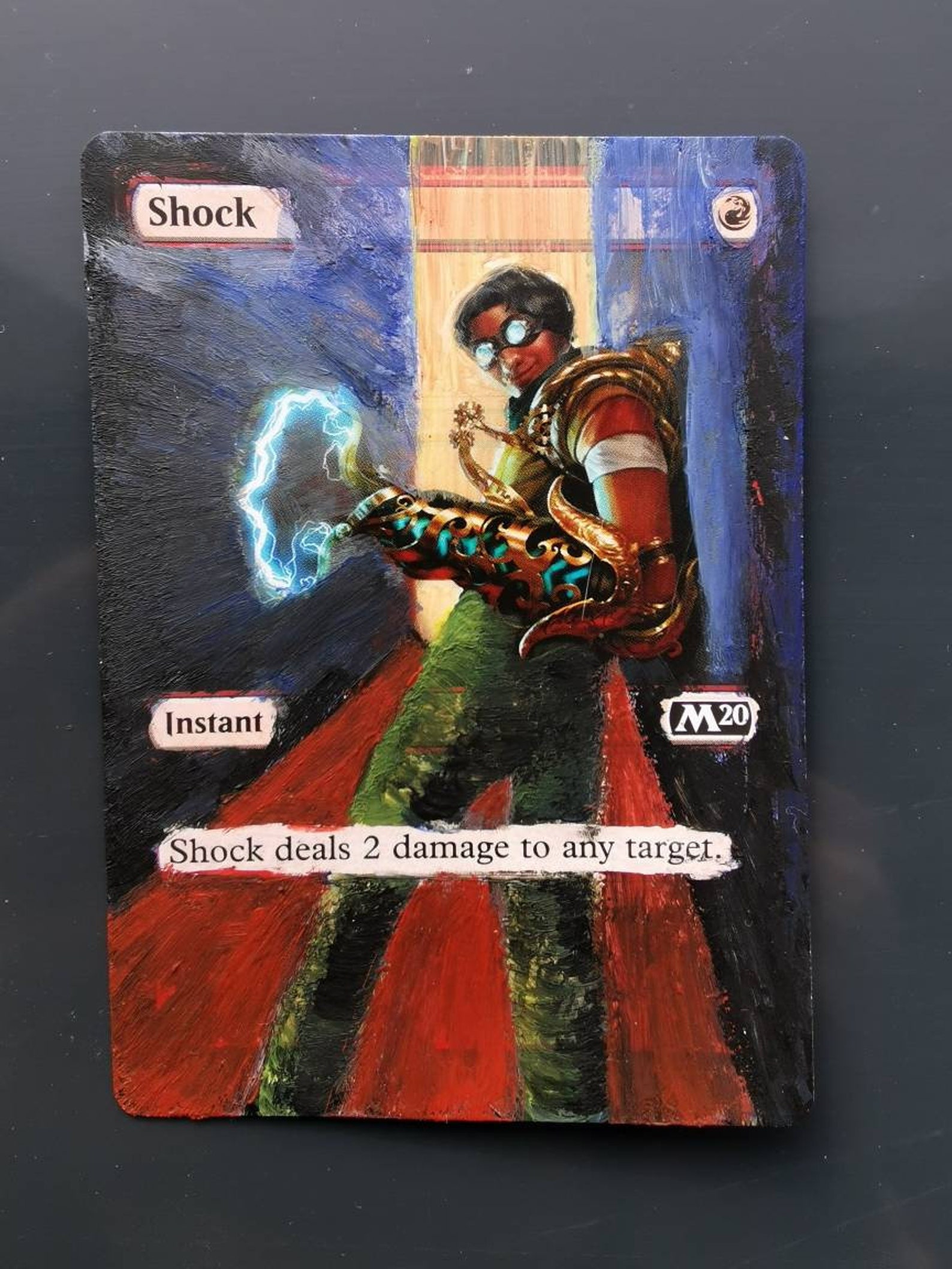 Shock MTG Alteration. Instant Magic the Gathering Card altered Etsy