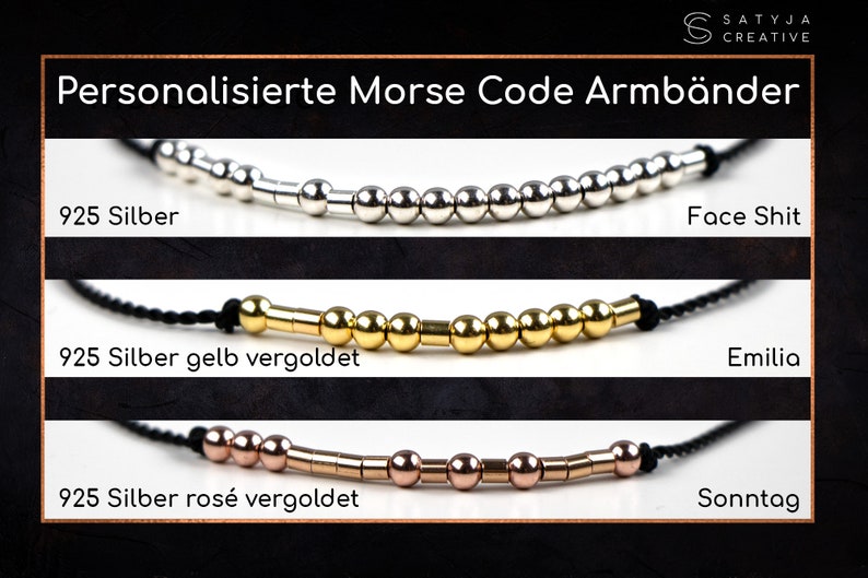 Morsecode Armband Zierliches Armband in 925 Silber, vergoldet oder rosé vergoldet Geschenk Jahrestag Hochzeitstag Bild 10