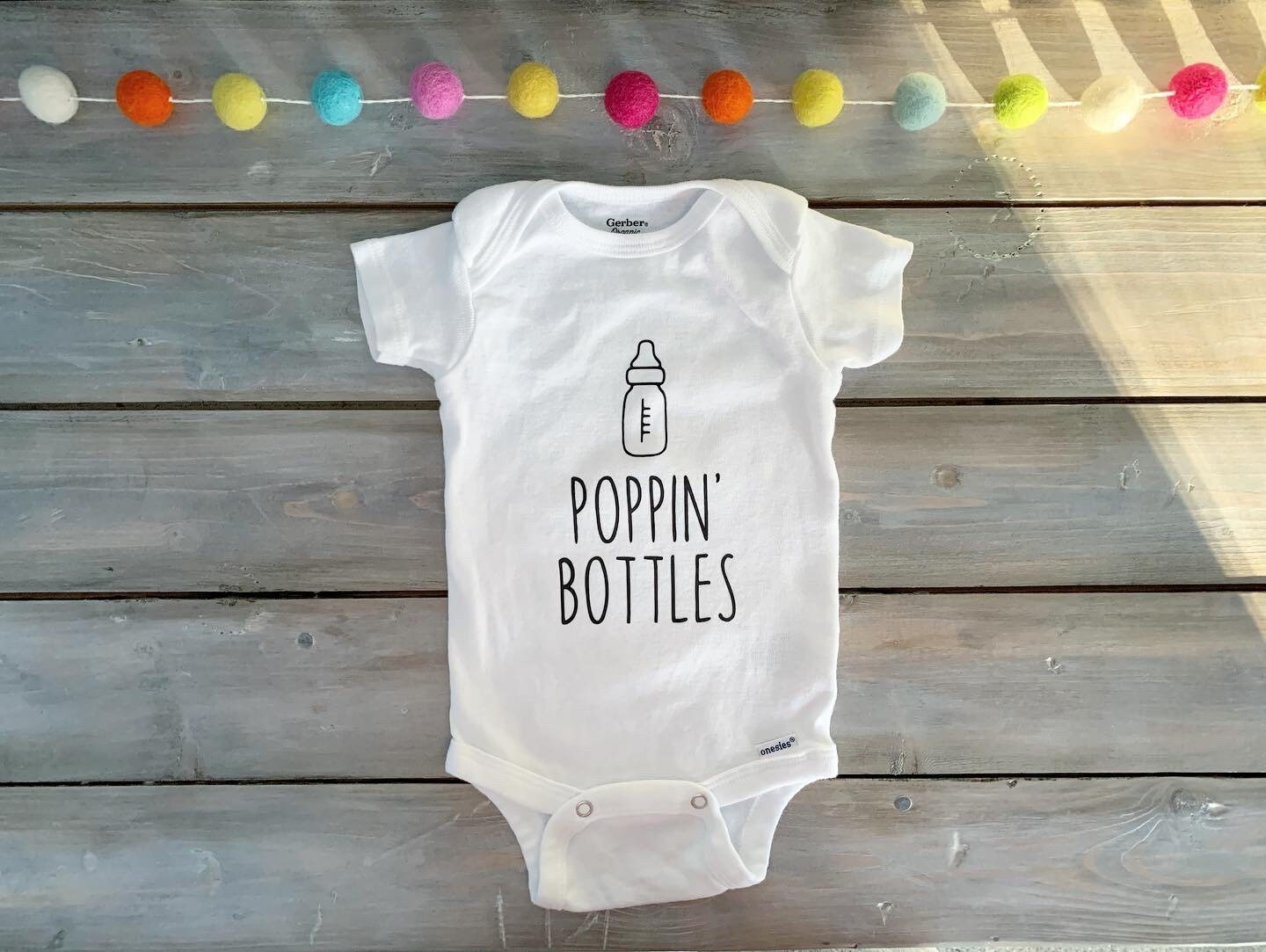 Poppin' Bottles Baby Onesie Baby shower gift Funny baby Etsy