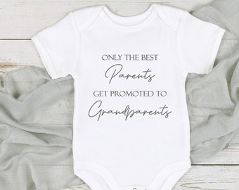 Only The Best Parents Get Promoted To Grandparents (Pregnancy Announcement Vest | Going to be Grandparents | Gift | Baby Announcement)