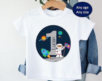 Personalised Space One First Birthday Outfit | I Am One Two Three ( Baby Vest T-Shirt | First Birthday Gift | Boy Bodysuit | One Today )