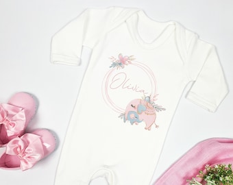 newborn personalised sleepsuit