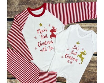 matching pyjamas and babygrow