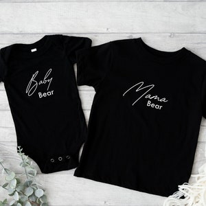 Personalised Mama or Dada Baby Bear Set | Mum & Baby Matching T-shirt/Baby Vest | Mummy Daddy Gift Present | New Mum Gift | Mother's Day