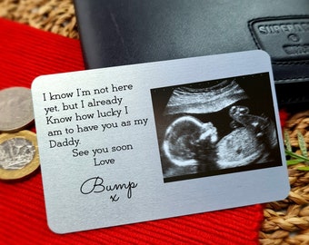 Personalised Daddy Baby Scan Love Bump Card Keepsake | Father's Day Gift | Daddy | New Dad Gift | Father's Day Present | Dad Gift | Grandad