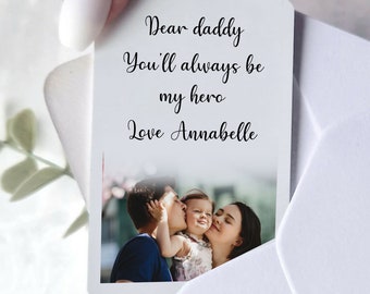 Personalised Wallet Card 01, Men's Gift, Dad to be, Daddy to be, Men's Wallet Card, Father’s Day Gift for Dad, Grandad, Photo Card, Daddy