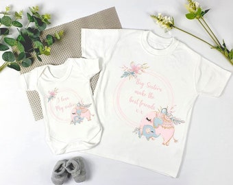 big sister baby vest