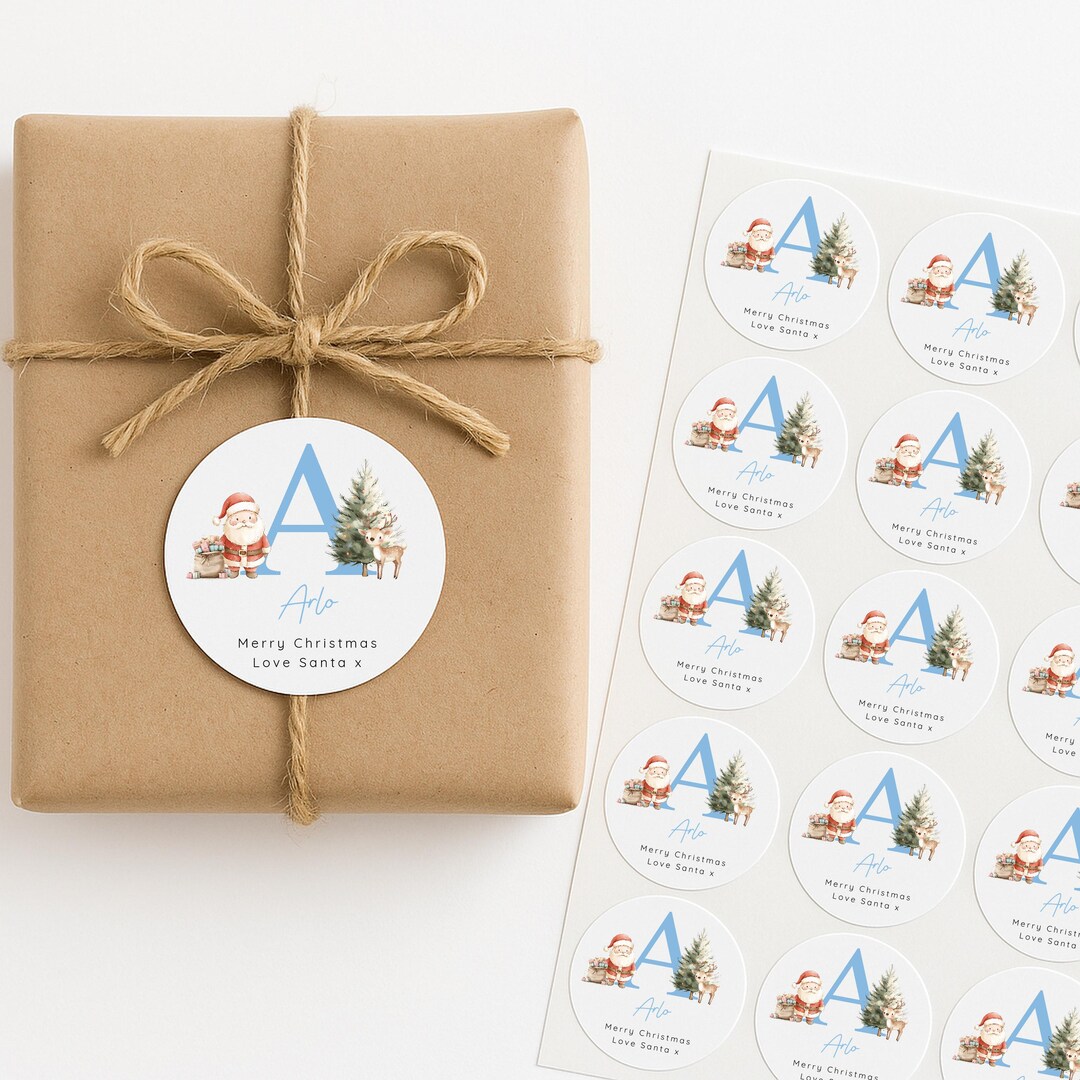 Personalised Christmas Stickers | Custom Xmas Gift Wrapping | Festive ...
