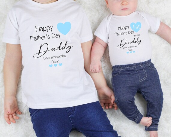 Personalised Happy 1st Father s Day Daddy Blue First Father s Day