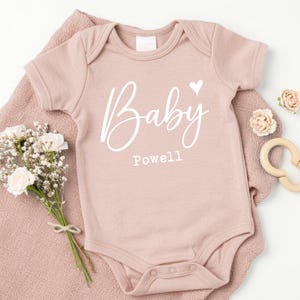 Baby Name Babygrow with optional Heaband & Blanket Personalised (Sleepsuit | New Baby Girl Gift | Coming Home Outfit | Newborn)