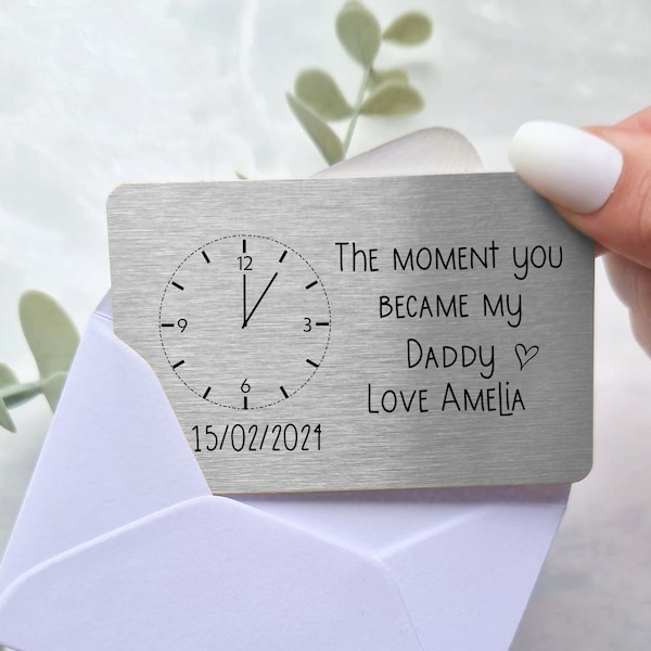 Personalised The Moment You Became My Daddy Card Keepsake | Christmas Gift | Daddy | New Dad Gift | Christmas Dad Present | Dad Gift