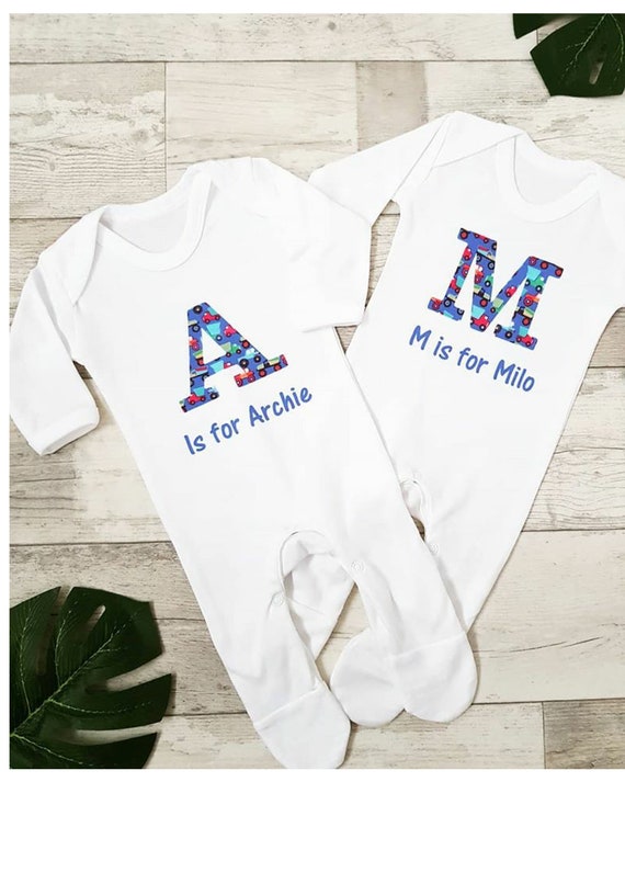 personalised baby sleepsuits uk
