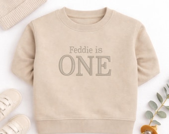 Personalised Embroidered Birthday Sweatshirt | I am One Two Three Girls Boys Unisex