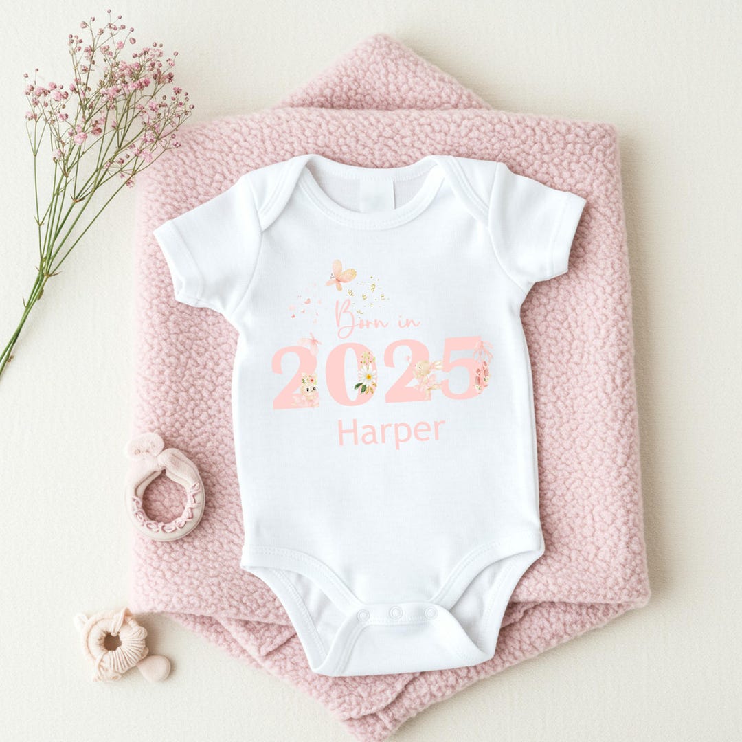 Baby Bodysuit Born 2020 Sleepsuit Personalised Baby Born In 2020