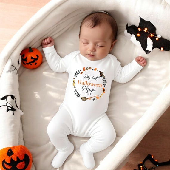 Mon premier Halloween Body babygrow pyjama sans manches 1ere tenue citrouille enfant Premiere Deguisement Tout petit Bebe fille garcon unisexe Etsy France