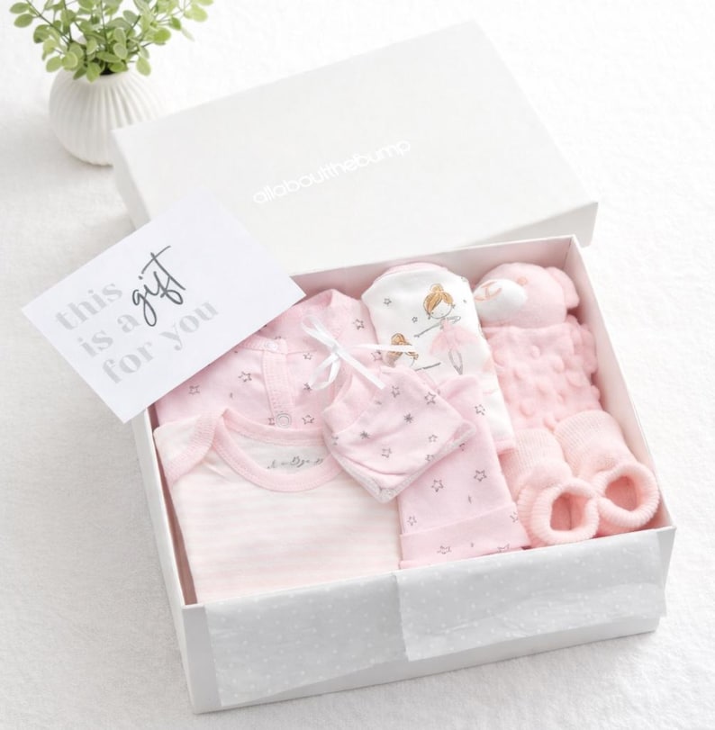 New Baby Girl Pink Clothing Hamper | Gift Box | Baby Shower Gift ...