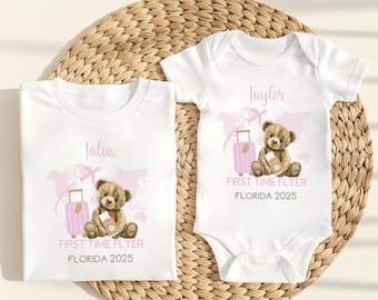 My First Flight Outfit (Babygrow Sleepsuit Vest Bodysuit T-shirt | Summer Holiday | Airplane | Family Holiday | First Time Flyer 2025 2026