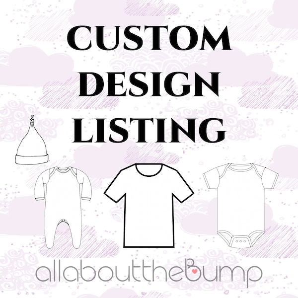 AATB Custom Design Listing (Baby Vest/ Bodysuit | Babygrow/ Rompersuit | Kids T-Shirt) - White/Light Garments CMYK Print