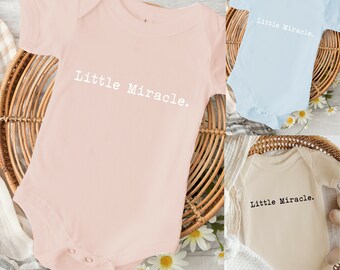 Gilet bébé Little Miracle | Faire-part de grossesse pour bébé enceinte (nouveau cadeau bébé papa | futur papa | future maman | cadeau bébé | FIV