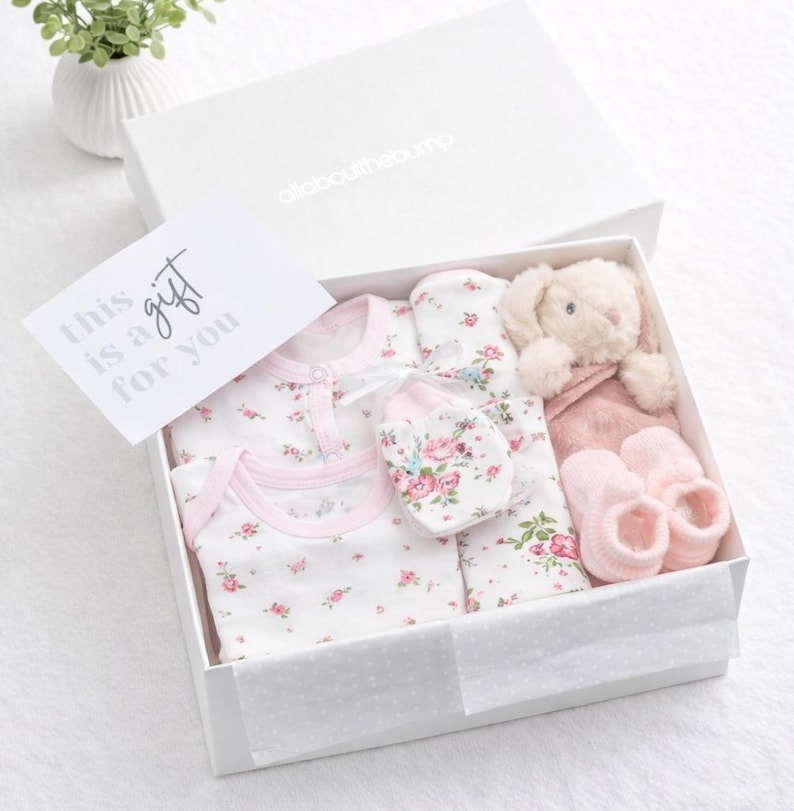 New Baby Girl Pink Clothing Hamper | Gift Box | Baby Shower Gift ...