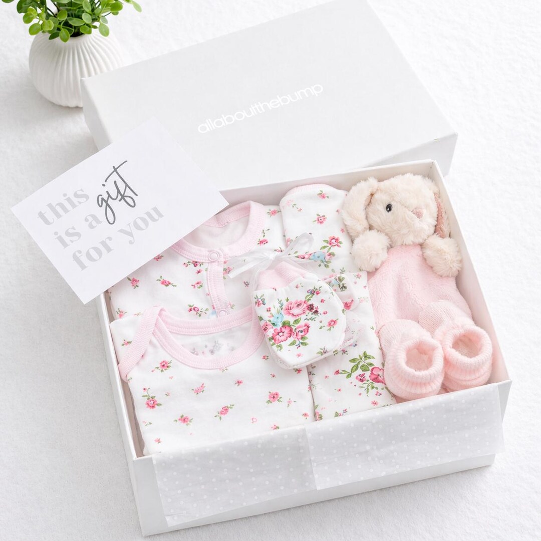 New Baby Girl Pink Clothing Hamper | Gift Box | Baby Shower Gift ...