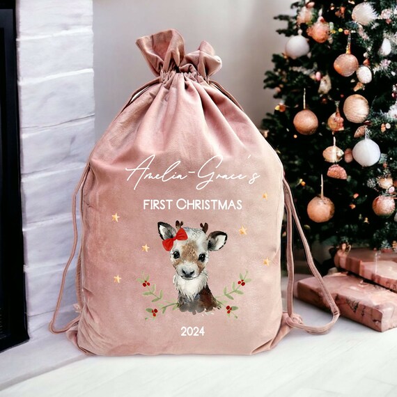 Personalised santa sack girl hotsell