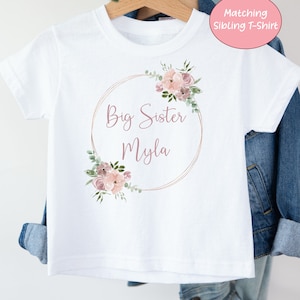 Traje personalizado de bebé con anillo de oro rosa oscuro body de chaleco de traje de dormir de babygrow / regalo de nueva niña / regalo de regreso a casa del hospital Kids T-Shirt: White