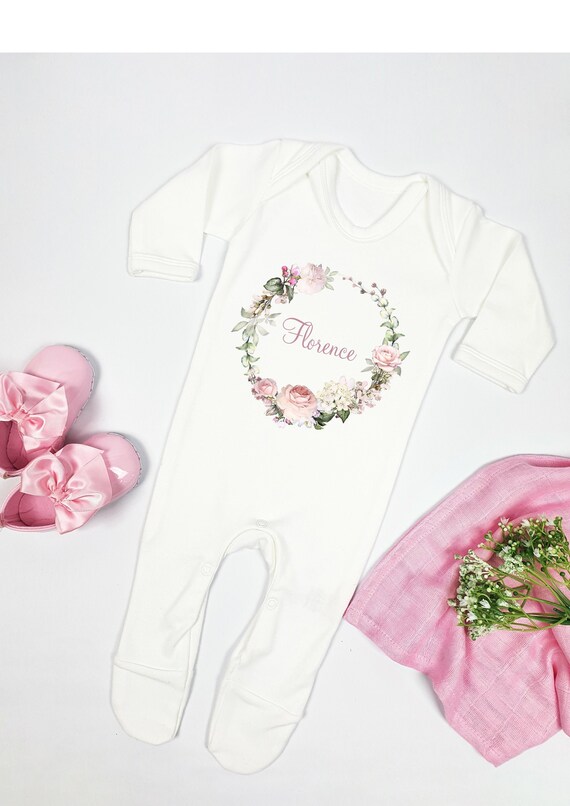 baby personalised baby grow