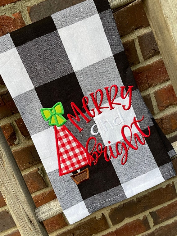 Buffalo Plaid Kitchen Towel, Christmas Kitchen Towels