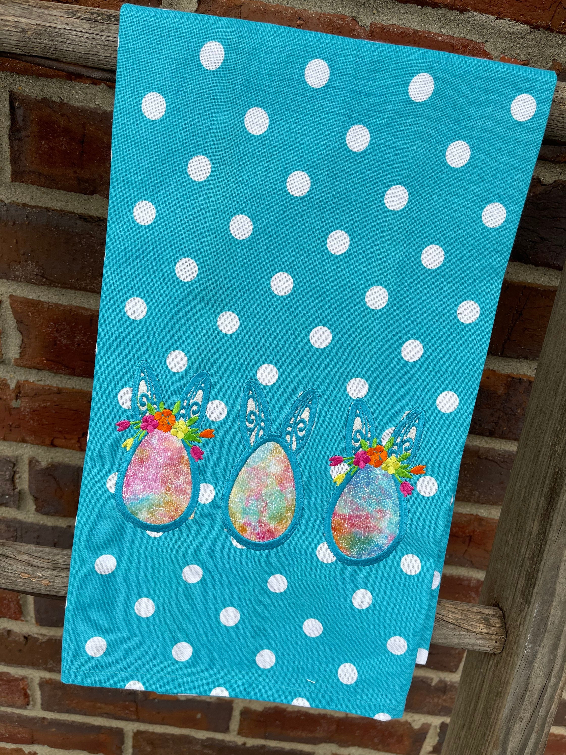 Easter Kitchen Tea Towel Spring Decor. Easter Decor. Appliqué Etsy UK