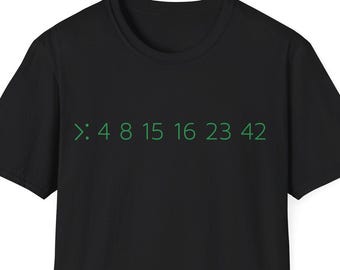 Lost Numbers TV Show T-Shirt: 4 8 15 16 23 42, Sci-Fi Pop Culture